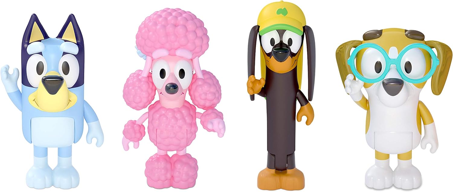 Buy Bluey and Friends 4 Pack of 3inch Poseable Figures | Yallatoys.com