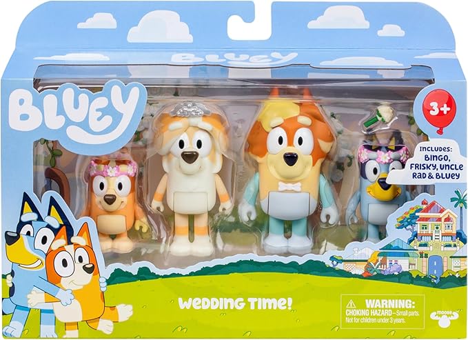 Buy Bluey Figure Wedding Time 4 Pack | Yallatoys.com