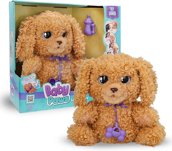 Buy Baby Paws Love & Care Labradoodle Interactive Plush Toy With Sounds | Yallatoys.com