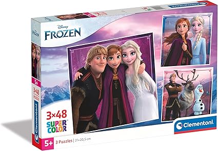 Buy Clementoni Supercolor Puzzle Disney Frozen 3x48pcs | Yallatoys.com