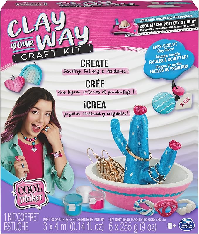 Buy Cool Maker Clay Your Way Pottery Craft Kit with 6 Air Dry Clay Discs | Yallatoys.com