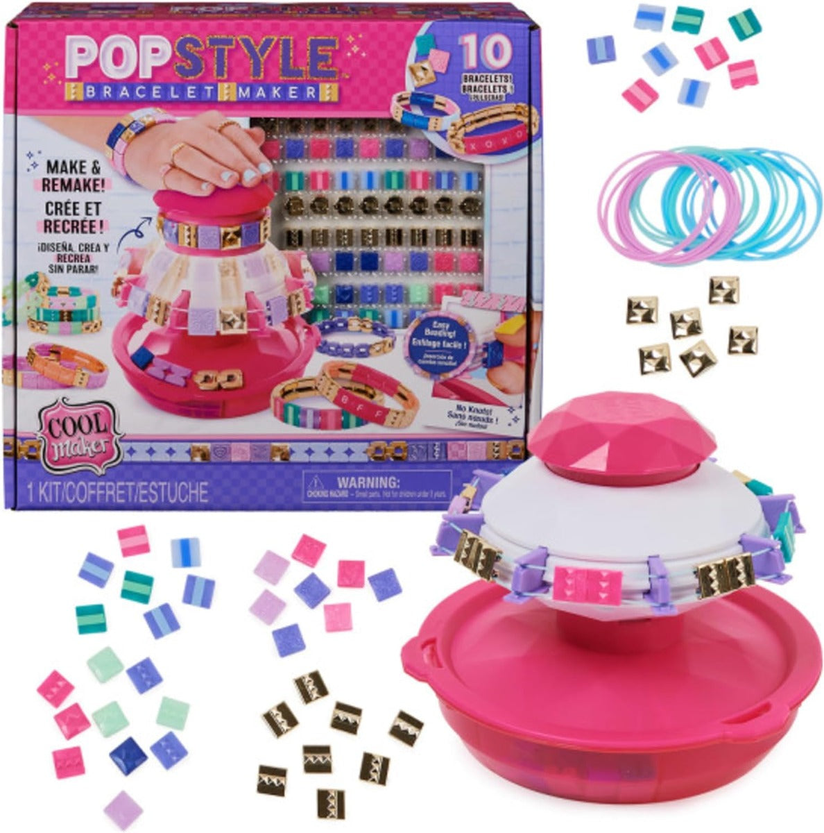 Buy Cool Maker PopStyle Bracelet Maker 170 Stylish Beads 10 Bracelets Storage | Yallatoys.com