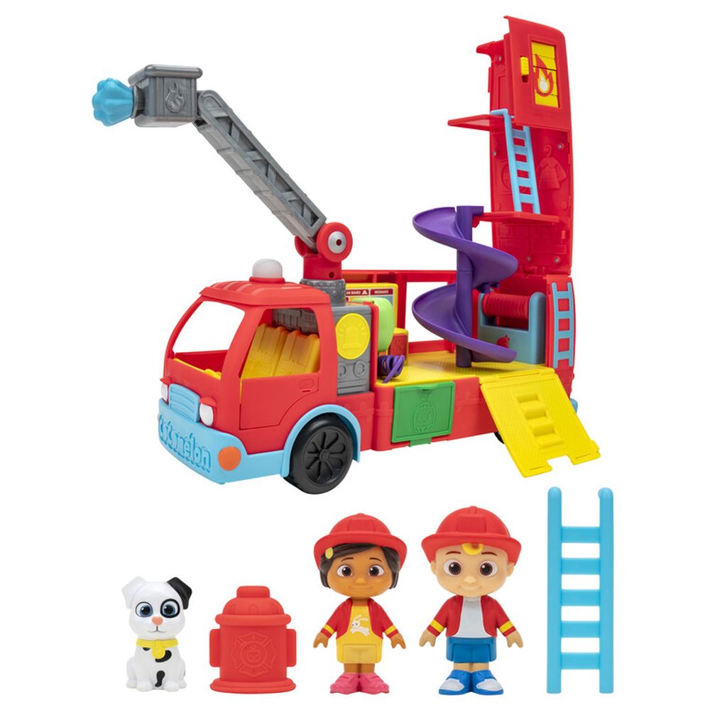 Buy Cocomelon Battery Operated Deluxe Transforming Firetruck | Yallatoys.com