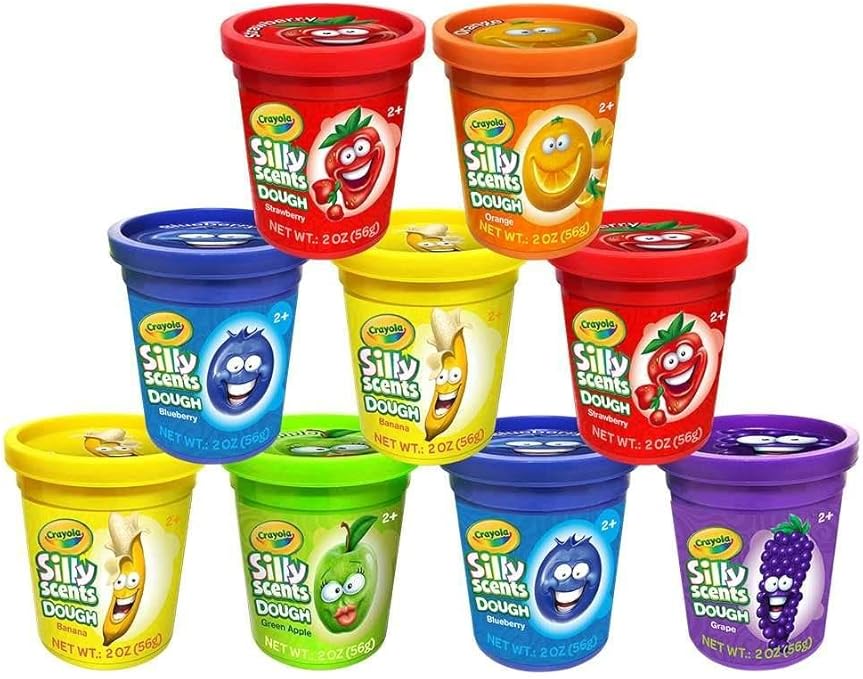 Buy Crayola Silly Scent Dough Tubs 56g 9pcs | Yallatoys.com