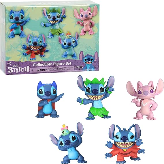 Buy Disney Lilo and Stitch Collectible Stitch Figure Set 5 pieces | Yallatoys.com