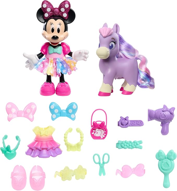 Buy Disney Minnie Mouse Groom And Glam Pony Set | Yallatoys.com