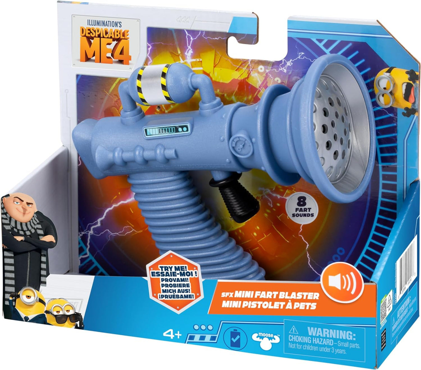 Buy Despicable Me 4 SFX Mini Fart Blaster Out 8 Different Silly Fart Noises | Yallatoys.com