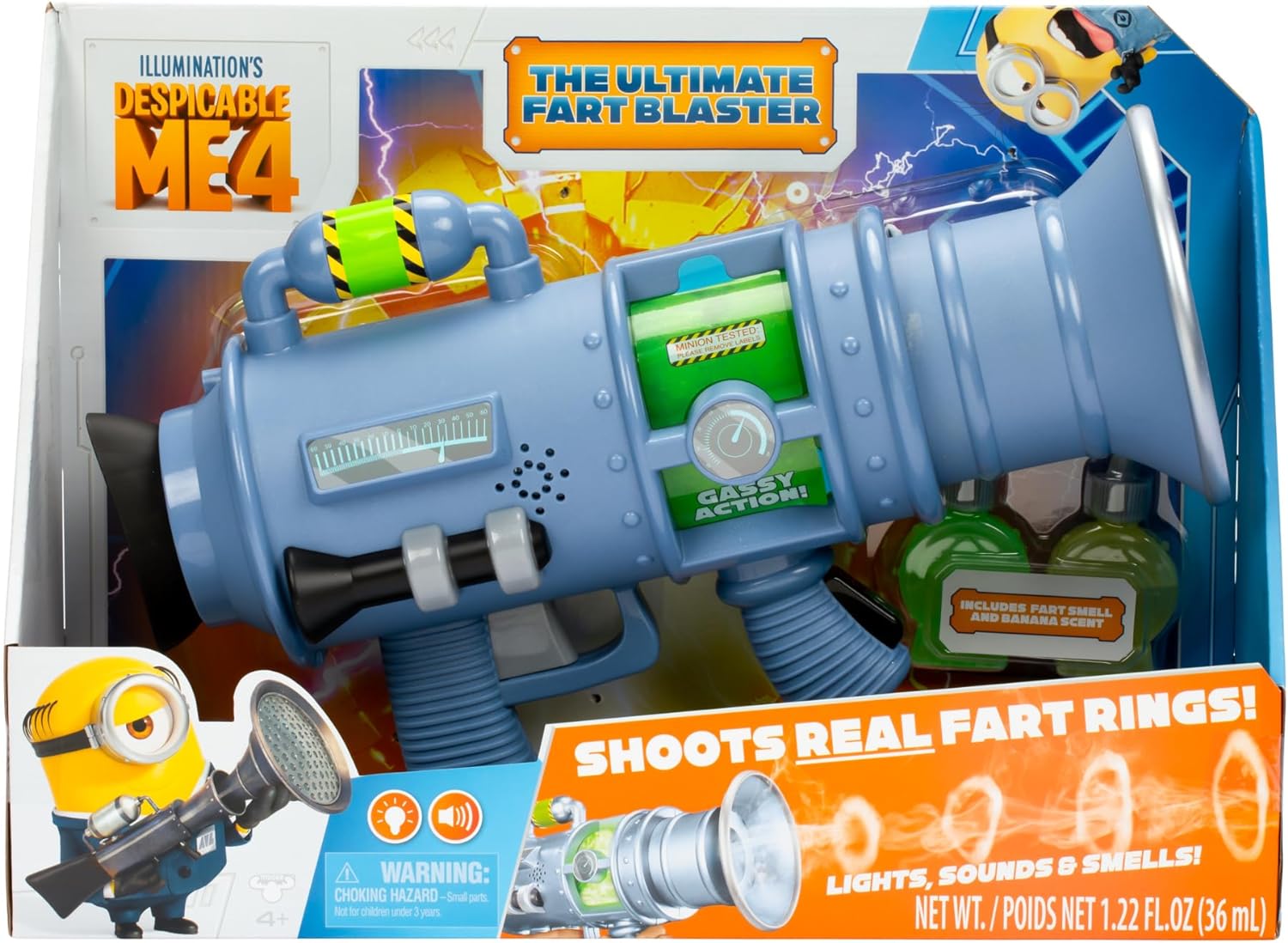 Buy Despicable Me 4 The Ultimate Fart Blaster Blasts out Real Fart Rings of Fog | Yallatoys.com