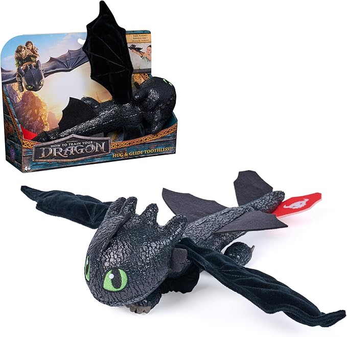 Buy Dreamworks Dragons How to Train Your Dragon Hug And Glide Toothless Plush Toy | Yallatoys.com