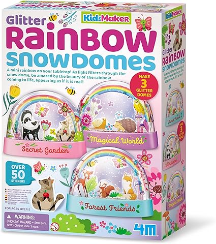 Buy 4M KidzMaker Glitter Rainbow Snow Domes | Yallatoys.com