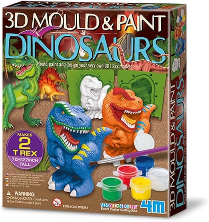 Buy 4M 3D Mould And Paint Dinosaurs | Yallatoys.com