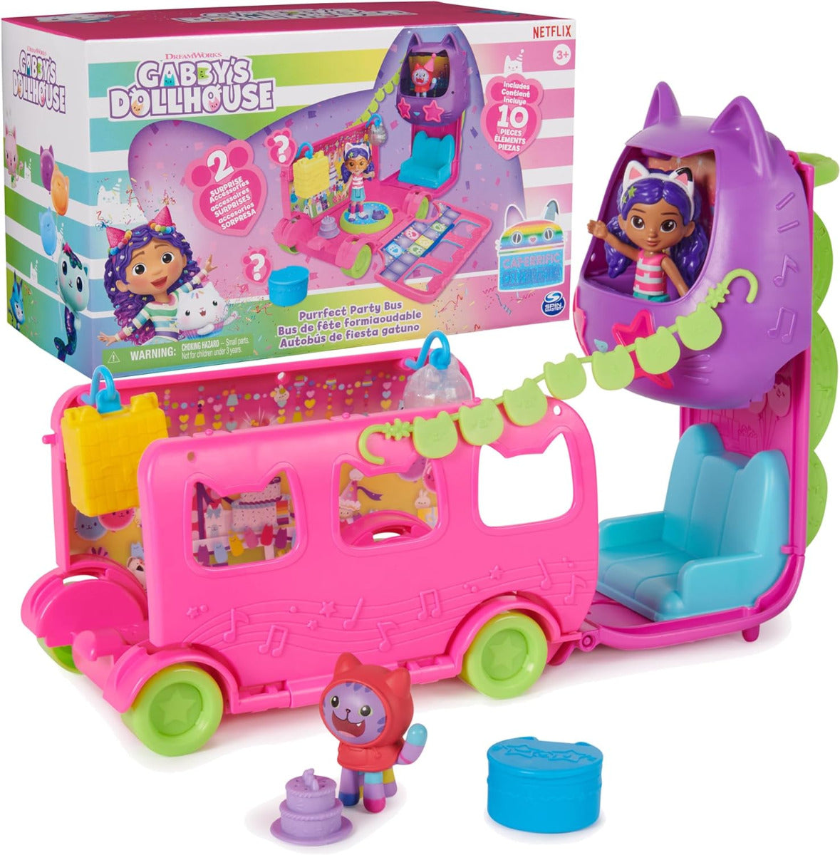 Buy Gabbys Dollhouse Celebration Party Bus Playset | Yallatoys.com
