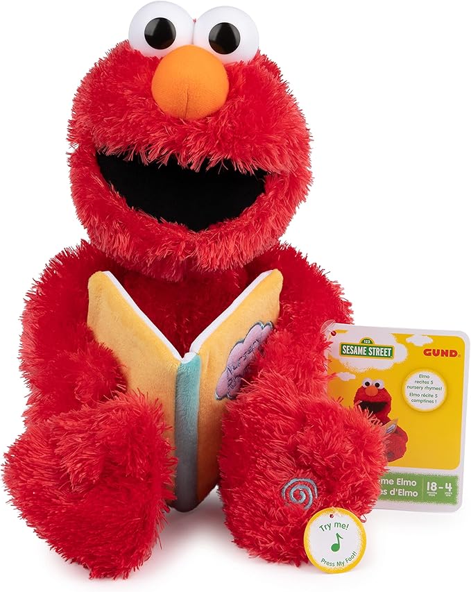 Buy Gund Sesame Sesame Street Official Nursery Rhyme Elmo Animated Muppet Plush | Yallatoys.com