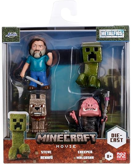 Buy Jada Minecraft Movie 4 Pack 2.5 Inch Figures | Yallatoys.com
