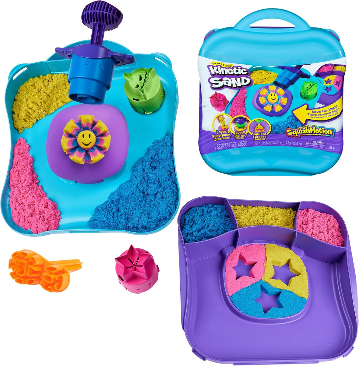 Buy Kinetic Sand SquishMotion Playset with 1lb Pink | Yallatoys.com