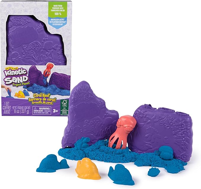 Buy Kinetic Sand Project Planet Coral Reef with 227g Blue Play Sand | Yallatoys.com