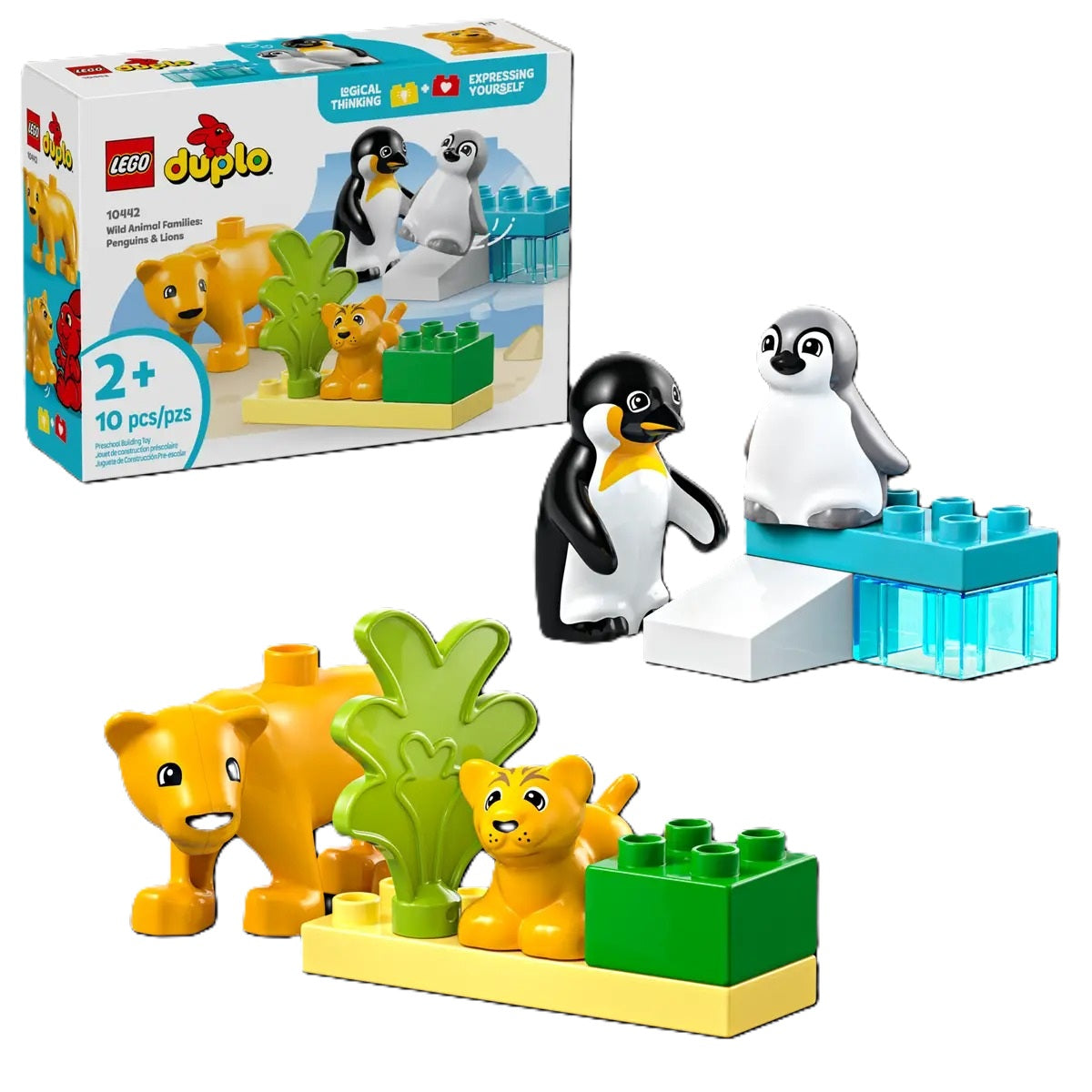Buy Lego Wild Animal Families Penguins And Lions 10442 with 10pcs | Yallatoys.com