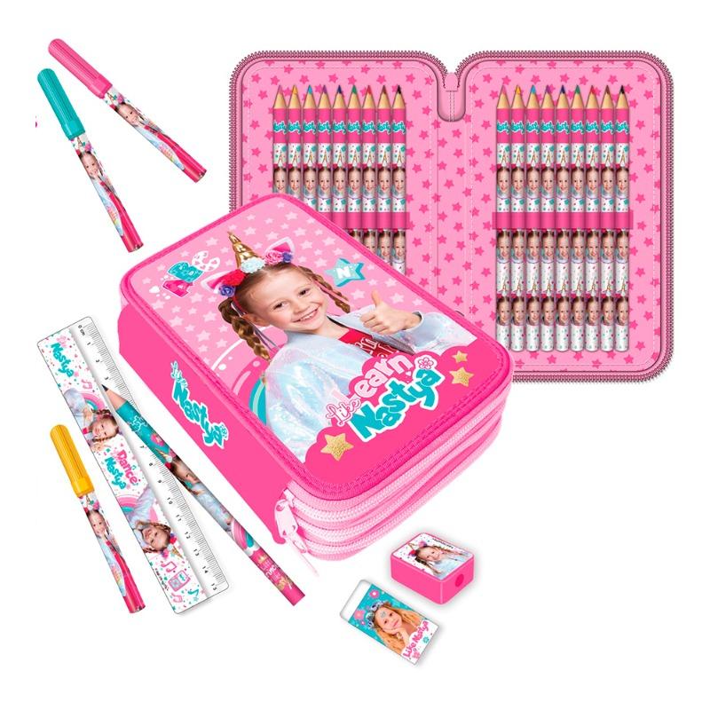 Buy Like Nastya 3 Zippers Pencil Case | Yallatoys.com