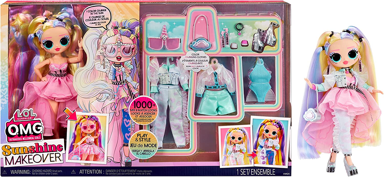 Buy LOL Surprise OMG Sunshine Color Change Stellar Gurl Fashion Doll with Color Change Hair and Fashions | Yallatoys.com
