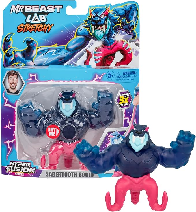 Buy MrBeast Lab Stretchy S3 W1 Stretchy Hero Sabertooth Squid | Yallatoys.com