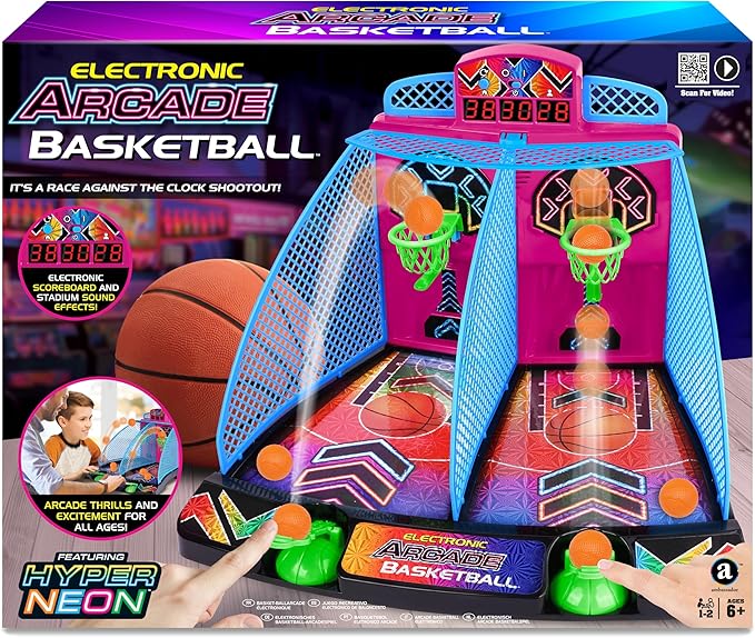 Buy Merchant Ambassador Electronic Arcade Basketball Hyper Neon Black Series | Yallatoys.com