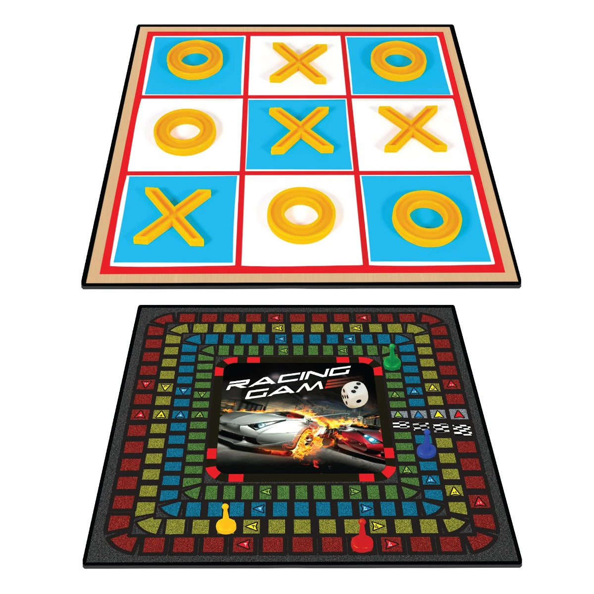 Buy Merchant Ambassador Classic Game 2 in 1 Racing Game Tic Tac Toe Basic | Yallatoys.com