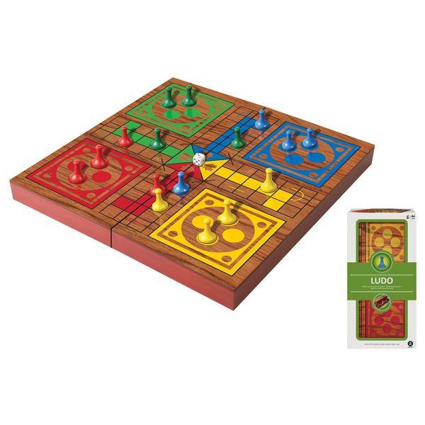 Buy Merchant Ambassador Folding Wood Ludo Set | Yallatoys.com