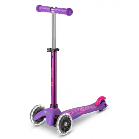 Buy Micro Mini Deluxe LED Purple Pink 3 Wheels Scooter | Yallatoys.com