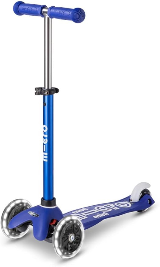 Buy Mini Deluxe LED Blue White 3 Wheels Scooter
 | Yallatoys.com