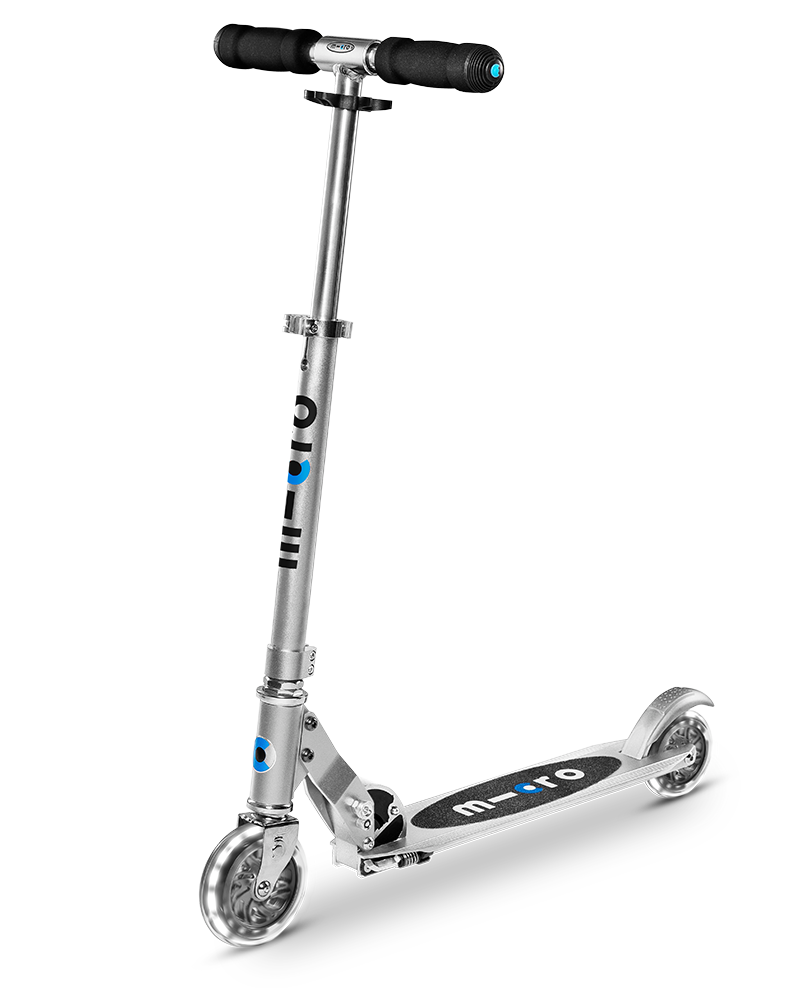 Buy Micro Sprite LED Wheels Silver Matt Scooter | Yallatoys.com