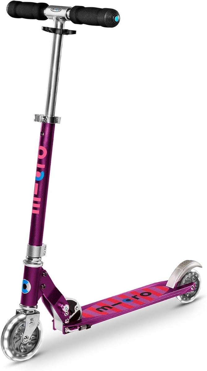 Buy Micro Sprite LED Wheels Purple Stripe Scooter | Yallatoys.com