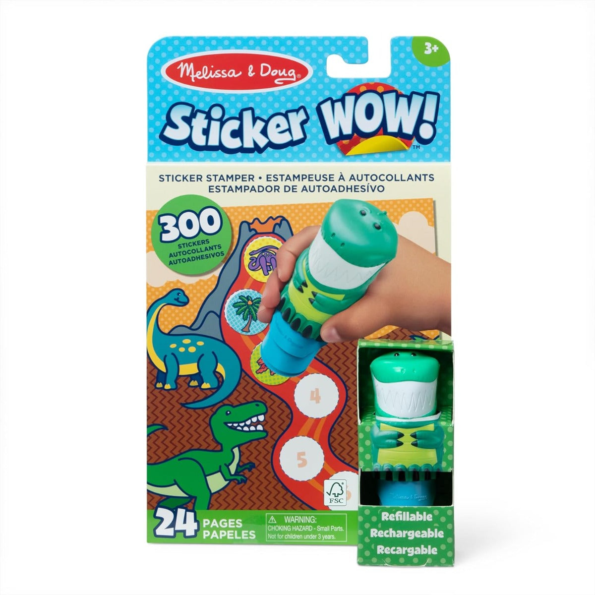 Buy Melissa And Doug Sticker Wow Sticker Stamper And Activity Pad Dinosaur | Yallatoys.com
