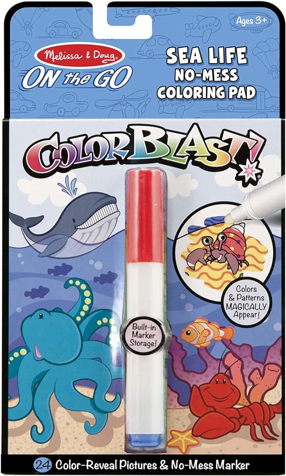 Buy Melissa & Doug Color Blast No Mess Sea Life Coloring Pad | Yallatoys.com