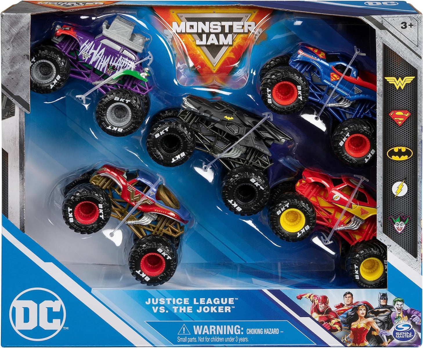 Buy Monster Jam Justice League vs The Joker 5 Pack Die Cast Collectible Vehicle | Yallatoys.com