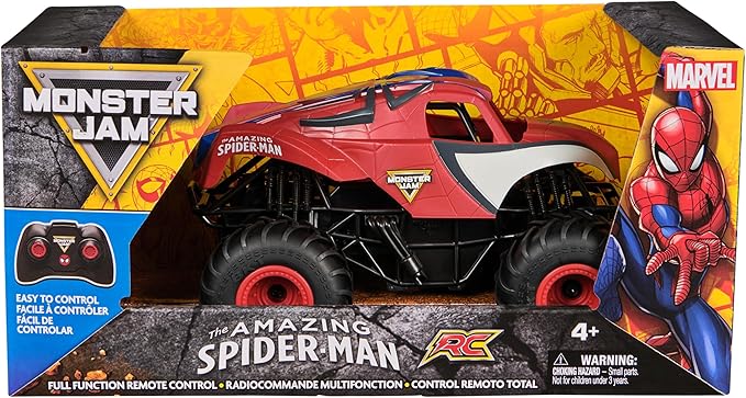 Buy Monster Jam Marvel Spiderman Remote Control Monster Truck | Yallatoys.com