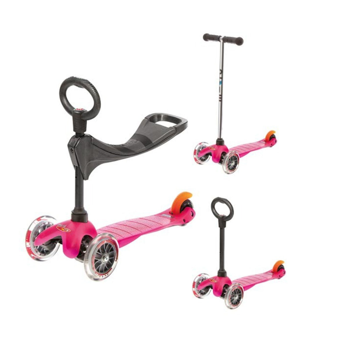 Buy Micro Mini 3 In 1 Scooter Pink | Yallatoys.com