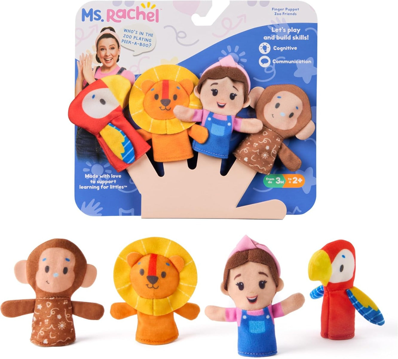 Buy Ms Rachel Zoo Song Finger Puppet Set | Yallatoys.com