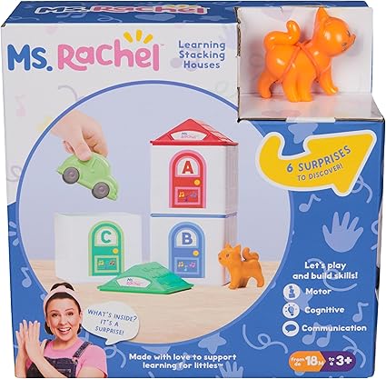 Buy Ms Rachel Official Learning Stacking House with 6 Surprises | Yallatoys.com