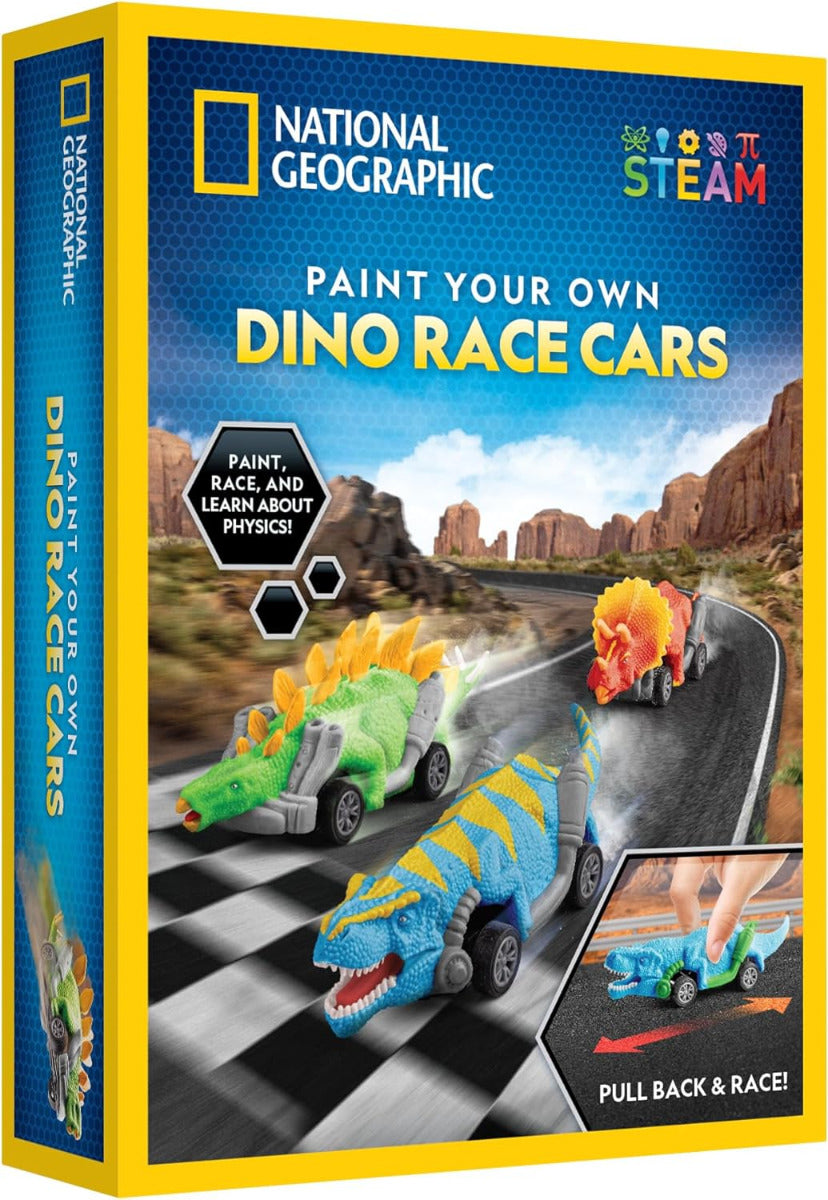 Buy National Geographic Paint Your Own Dino Race Cars Toy | Yallatoys.com