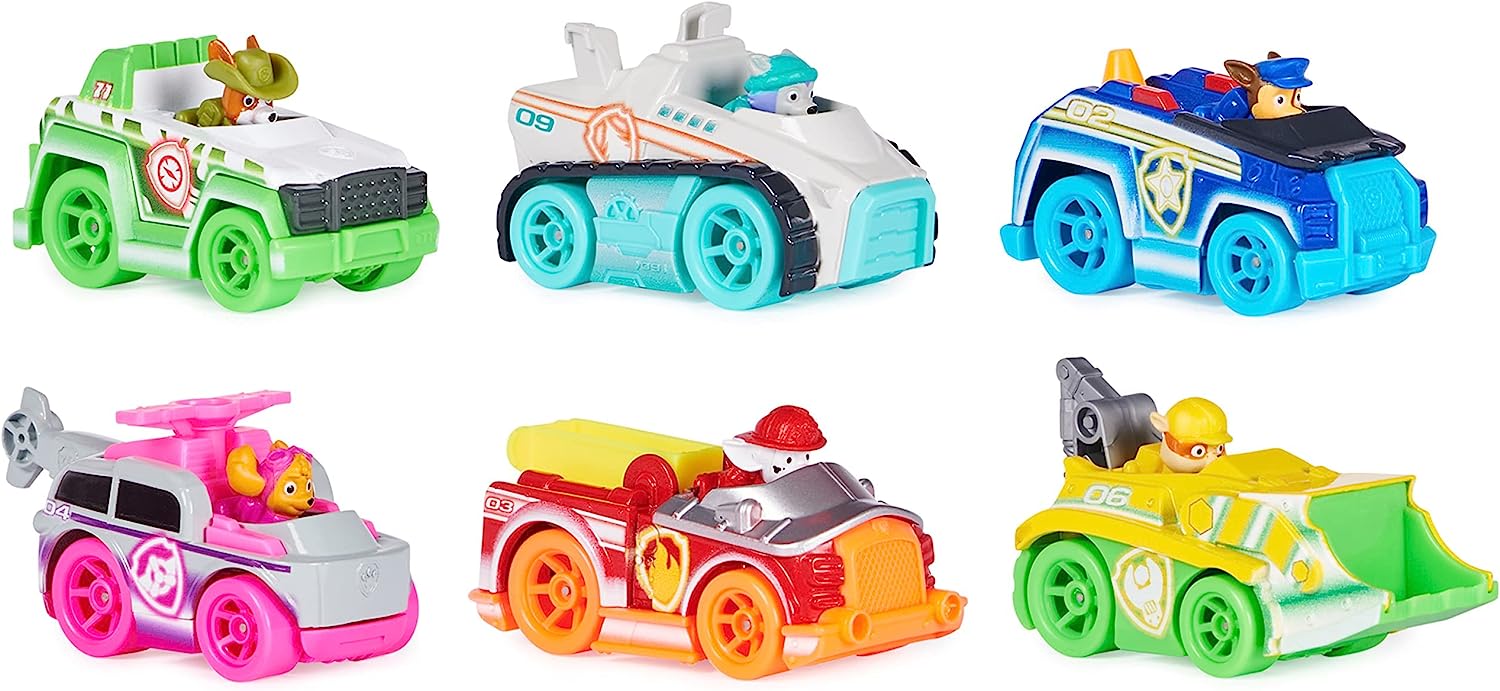 Buy Paw Patrol Neon Rescue Vehicle Gift Pack of 6 Collectible Die Cast | Yallatoys.com