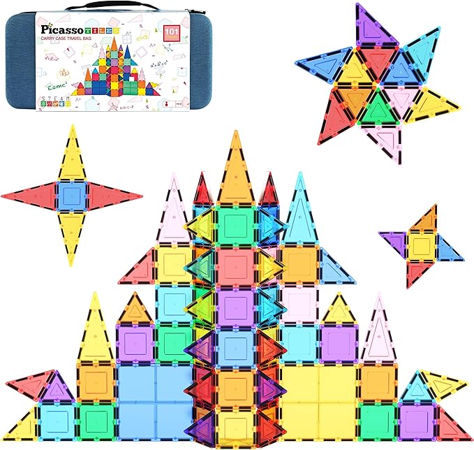 Buy Picasso Tiles Magnetic Tile Building Block Classic 101 Piece Playset | Yallatoys.com