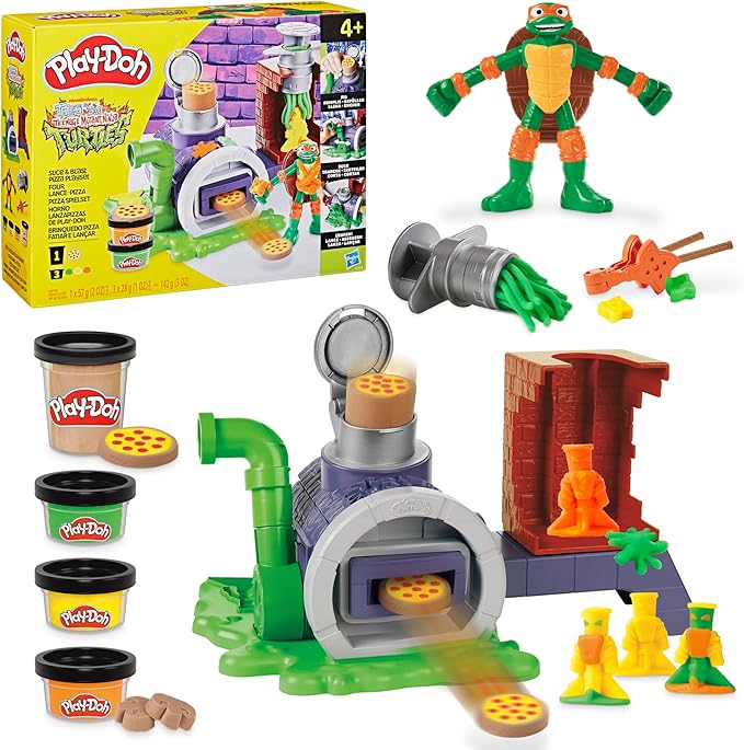 Buy Play Doh Teenage Mutant Ninja Turtles Slice and Blast Pizza Playset | Yallatoys.com