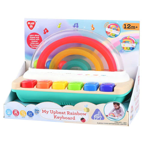 Buy Playgo My Upbeat Rainbow Keyboard Battery Operated | Yallatoys.com