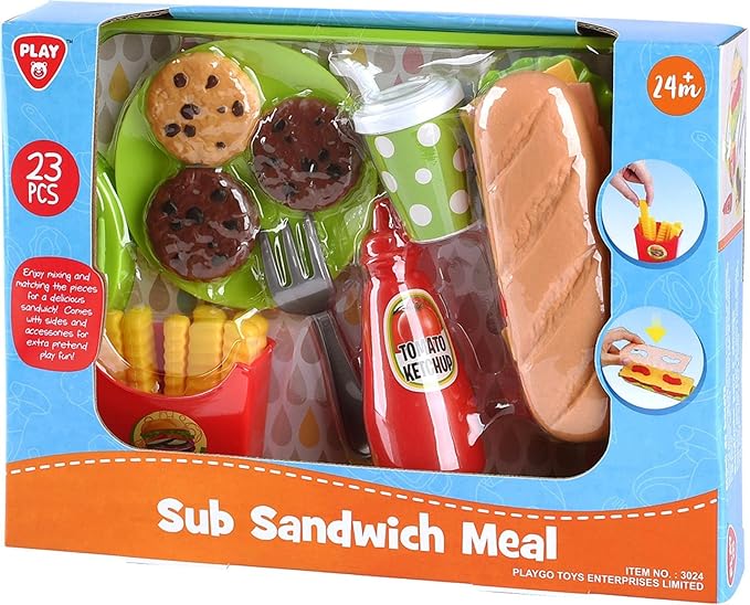 Buy Playgo Sub Sandwich Meal 23 Pcs | Yallatoys.com