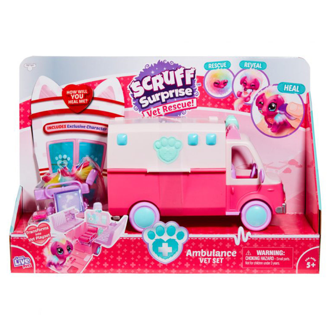 Buy Scruff A Luv Surprise Vet Rescue Ambulance Vet Set with a Doctor's Bed | Yallatoys.com