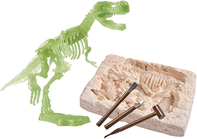 Buy Simba Glow in The Dark T Rex Excavation Kit Skeleton for Digging and Interlocking Tools Included | Yallatoys.com