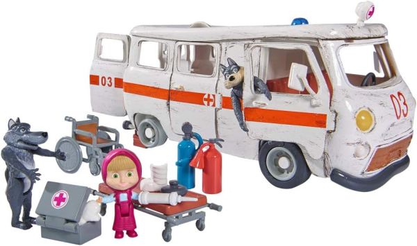 Buy Masha and The Bear Ambulance Playset With Masha | Yallatoys.com
