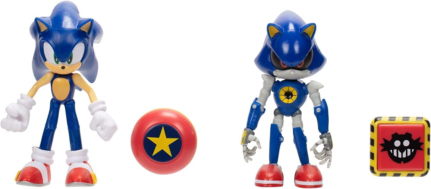 Buy Sonic The Hedgehog Sonic 4inch Action Figure 2 Pack Modern Sonic & Modern Metal Sonic | Yallatoys.com