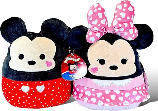 Buy Squishmallows Perfect Pair 8 Inch Mickey Mouse and Minnie Mouse Plush with Hearts | Yallatoys.com