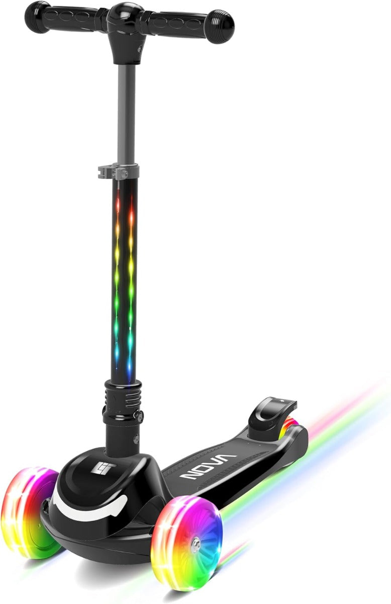 Buy Spartan Lit Nova 3 Wheel Scooter With Lava LED Wheels Black | Yallatoys.com